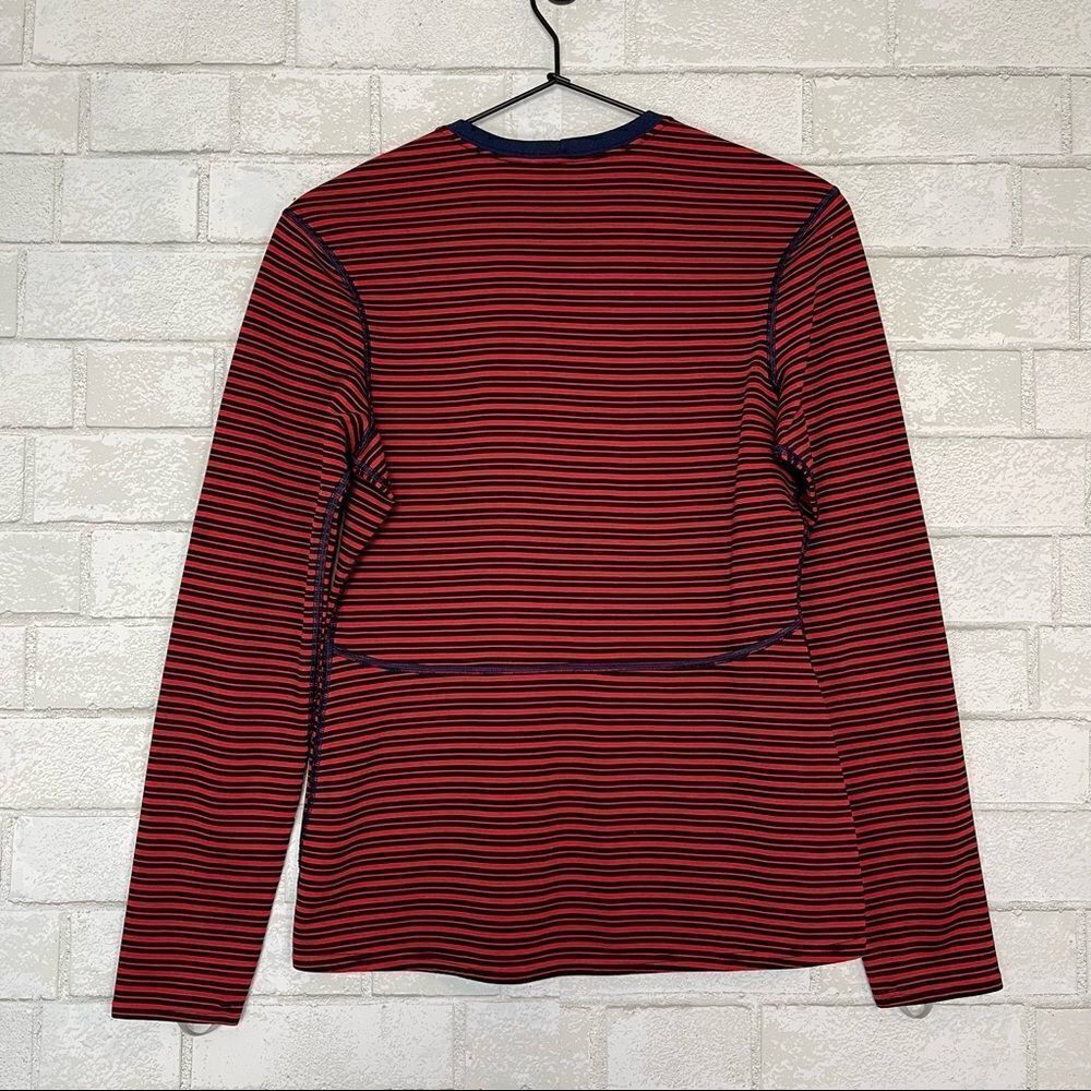 Patagonia Red and Blue Stripe Capilene Long Sleeve Base Layer Top S - Picture 5 of 7
